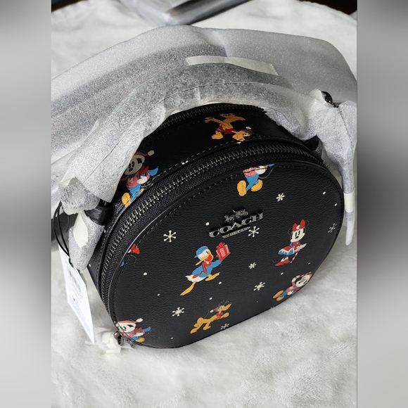 Disney X Coach Canteen Crossbody With Holiday Print - Picture 11 of 12